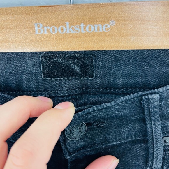 MOTHER Stunner Zip Ankle Step Fray Wash Not Guilty 26 Black Denim JEans - Picture 8 of 10